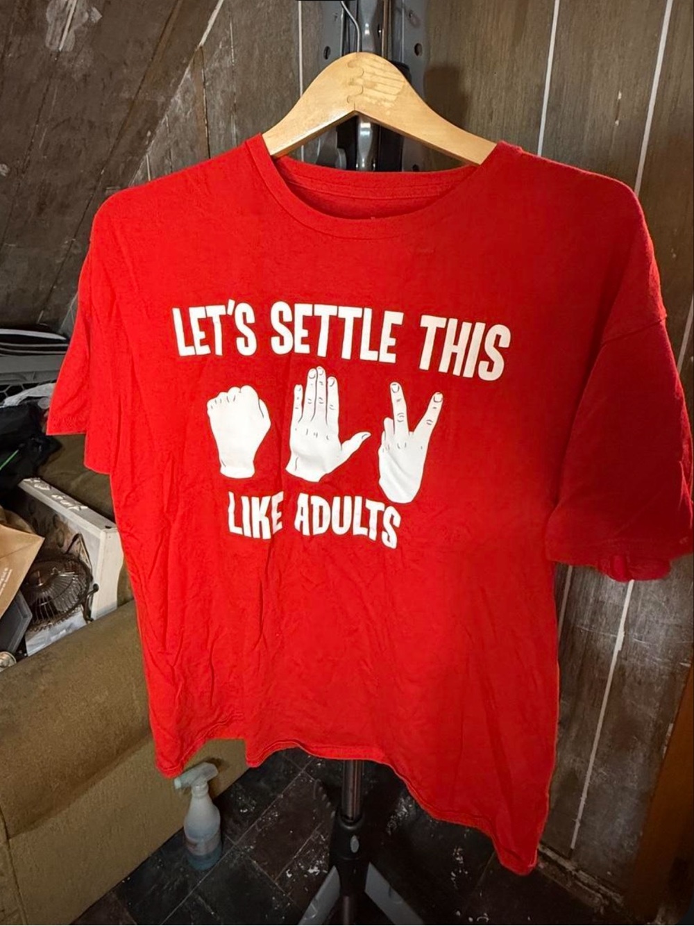 Red Kids' Graphic Tee - "Let's Settle This Like Adults"